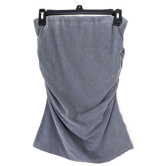 Sundry Tops - Sundry Gray Ruched Strapless Tube Top Large